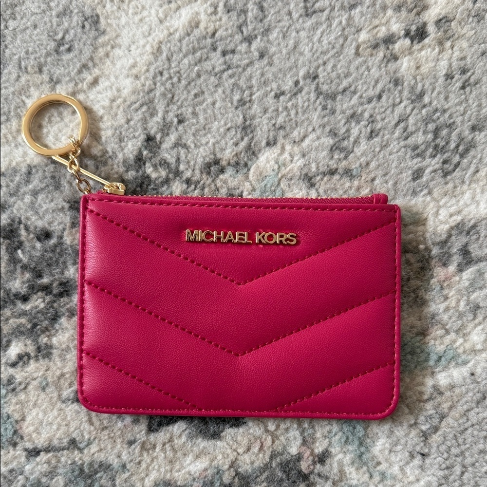 Michael Kors Hot Pink Zippered Wallet